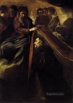 聖母ディエゴ・ベラスケスから聖杯を受け取る聖イルデフォンソ Oil Paintings